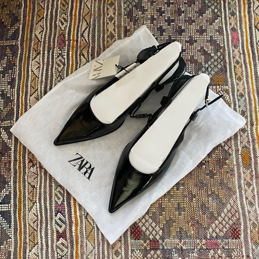 Zara Slingback Kitten Heels